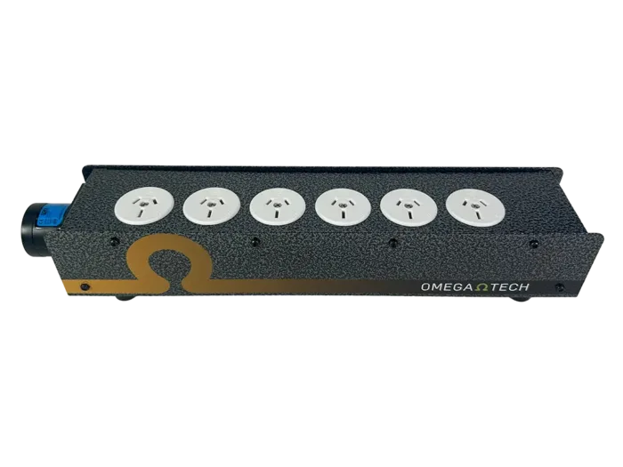 Stage Box Strip; CeeForm Input; 6x 15A GPO Outputs - OmegaTech