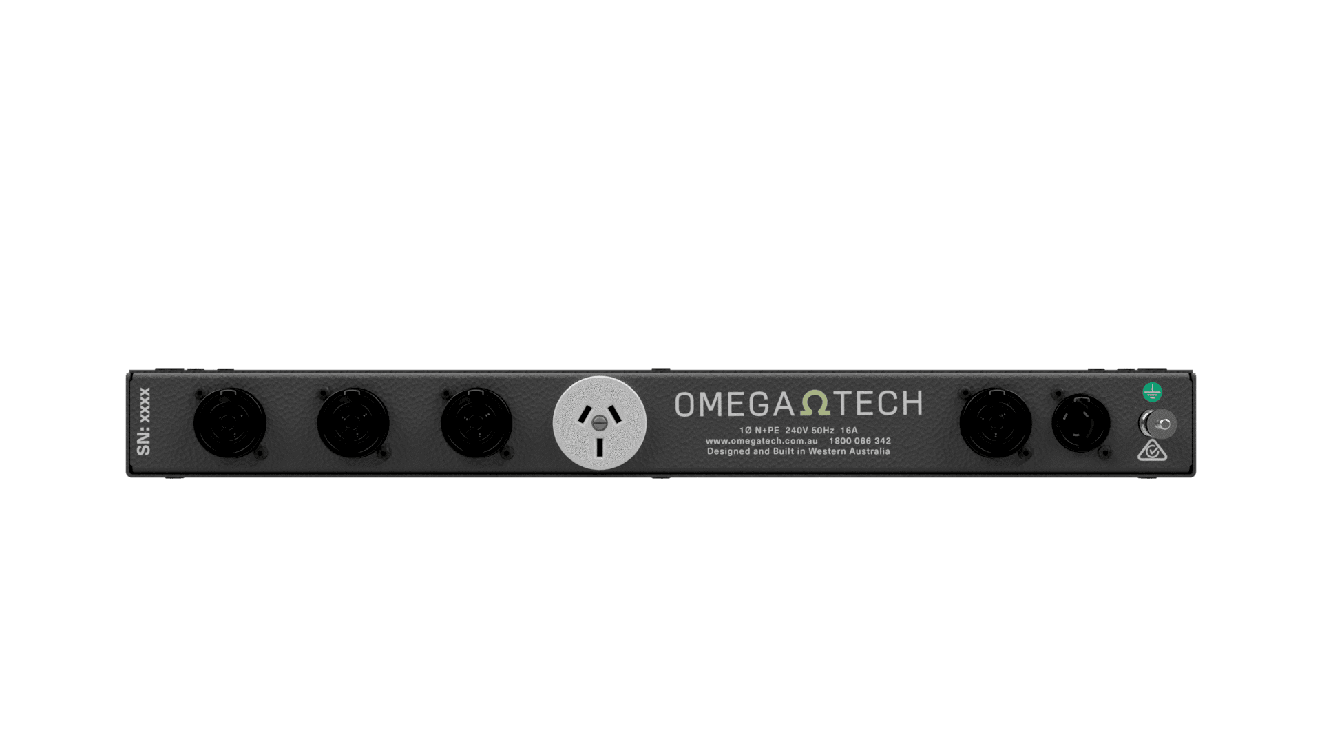 OmegaTech 1U Power Rack Strip, TrueCON & GPO; Rear Input - Image 10