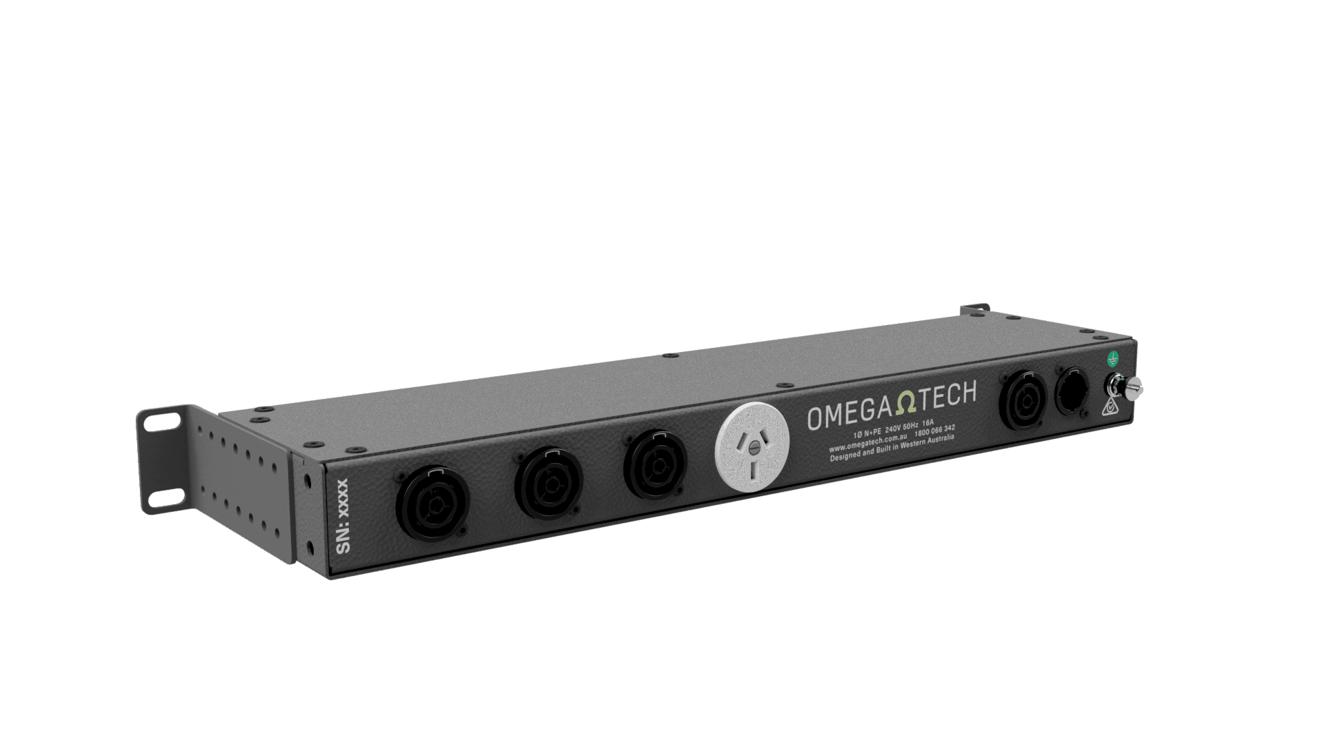 OmegaTech 1U Power Rack Strip, TrueCON & GPO; Rear Input - Image 8
