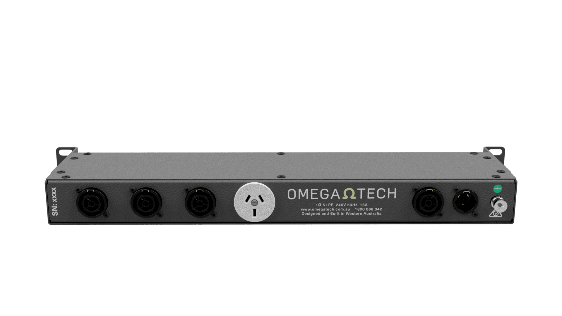 OmegaTech 1U Power Rack Strip, TrueCON & GPO; Rear Input - Image 7