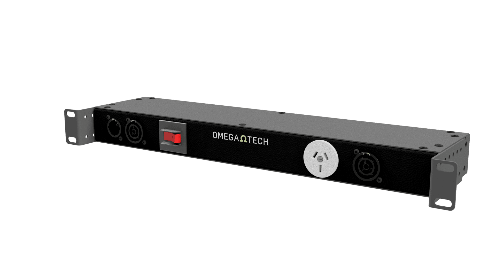 OmegaTech 1U Power Rack Strip, TrueCON & GPO; Front Input - Image 6