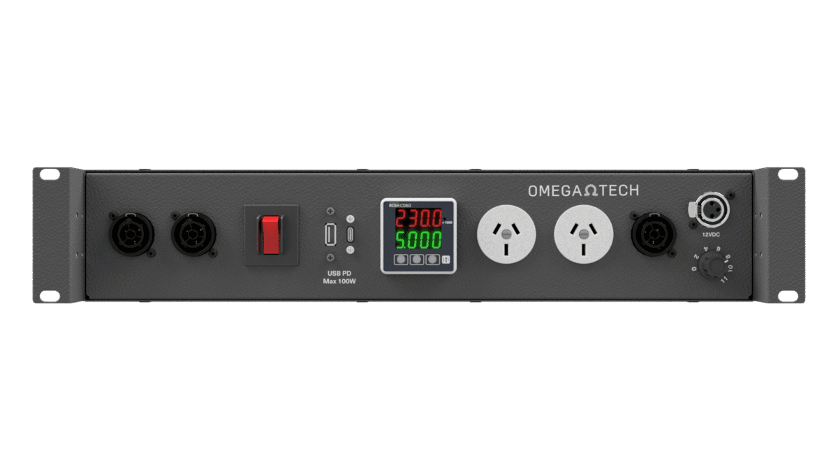 Truecon Rack Panel OmegaTech 2U Power Rack Strip, TrueCON & GPO; Rear Input - OmegaTech