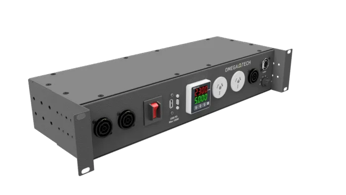 Truecon Rack Panel OmegaTech 2U Power Rack Strip, TrueCON & GPO; Rear Input - OmegaTech
